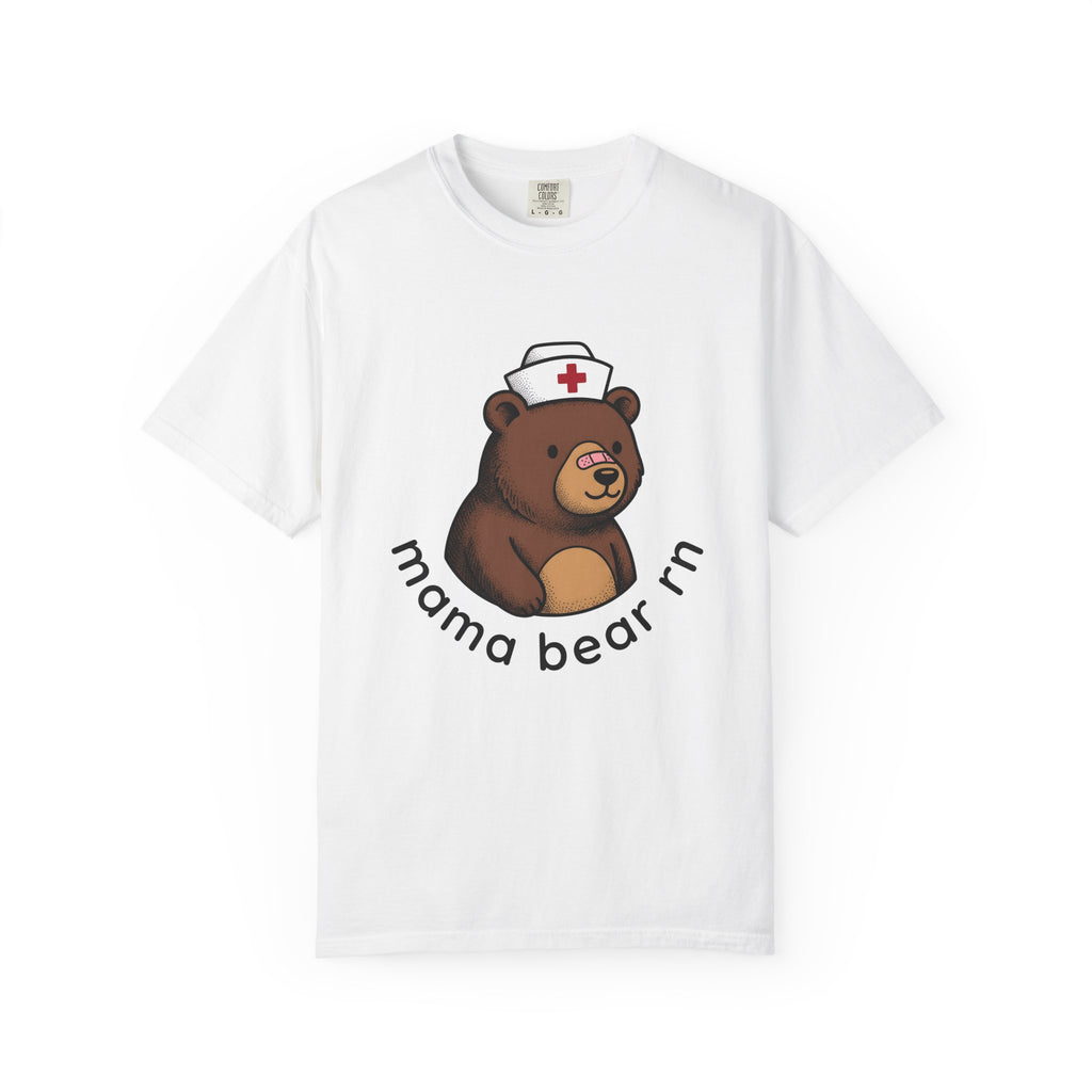 Nurse Bear T-Shirt Nurse Animal Gift Women Cute T-Shirt Teddy Bear T-Shirt Nursing Enthusiast Kawaii T-Shirt Creature Graphic Cartoon Nurse Hat