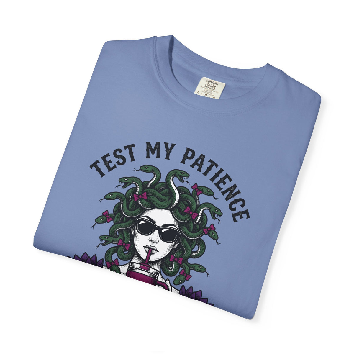 Medusa Glasses T-Shirt Moms Funny Gift Women Pop Art T-Shirt Gorgon T-Shirt Motherhood Fan Retro T-Shirt Humor Graphic Classic Lotus Bloom T-Shirt