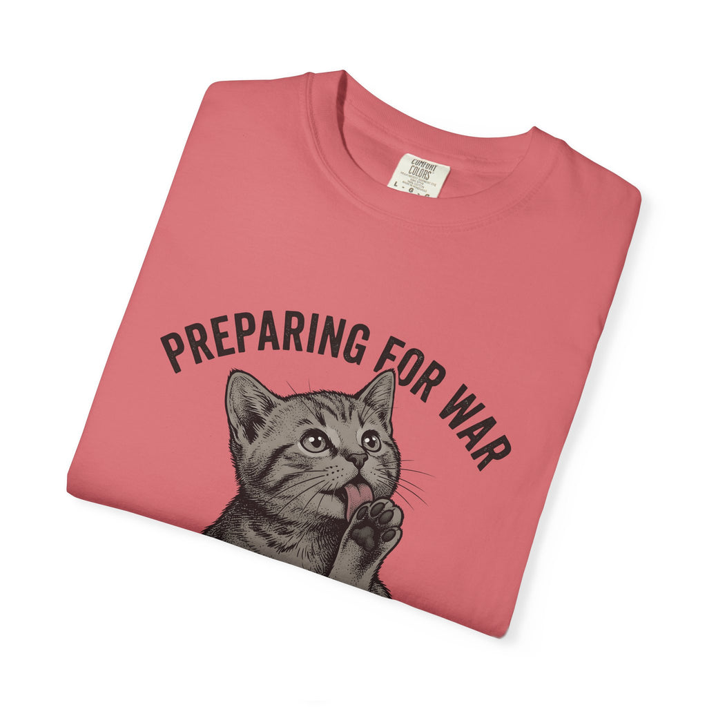 Striped Cat Cat Jokes Gift Sketch Tabby Cat Feline Fan Drawing Retro Claw T-Shirt