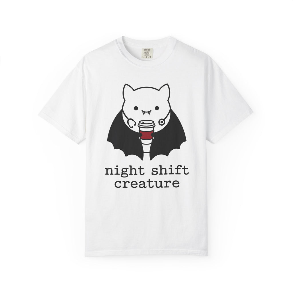 Vampire Coffee T-Shirt T-Shirt Nurses Fall Gift Women Cartoon T-Shirt Coffee Cup T-Shirt Nurse Enthusiast Comic T-Shirt Autumn Graphic Clean Nurse