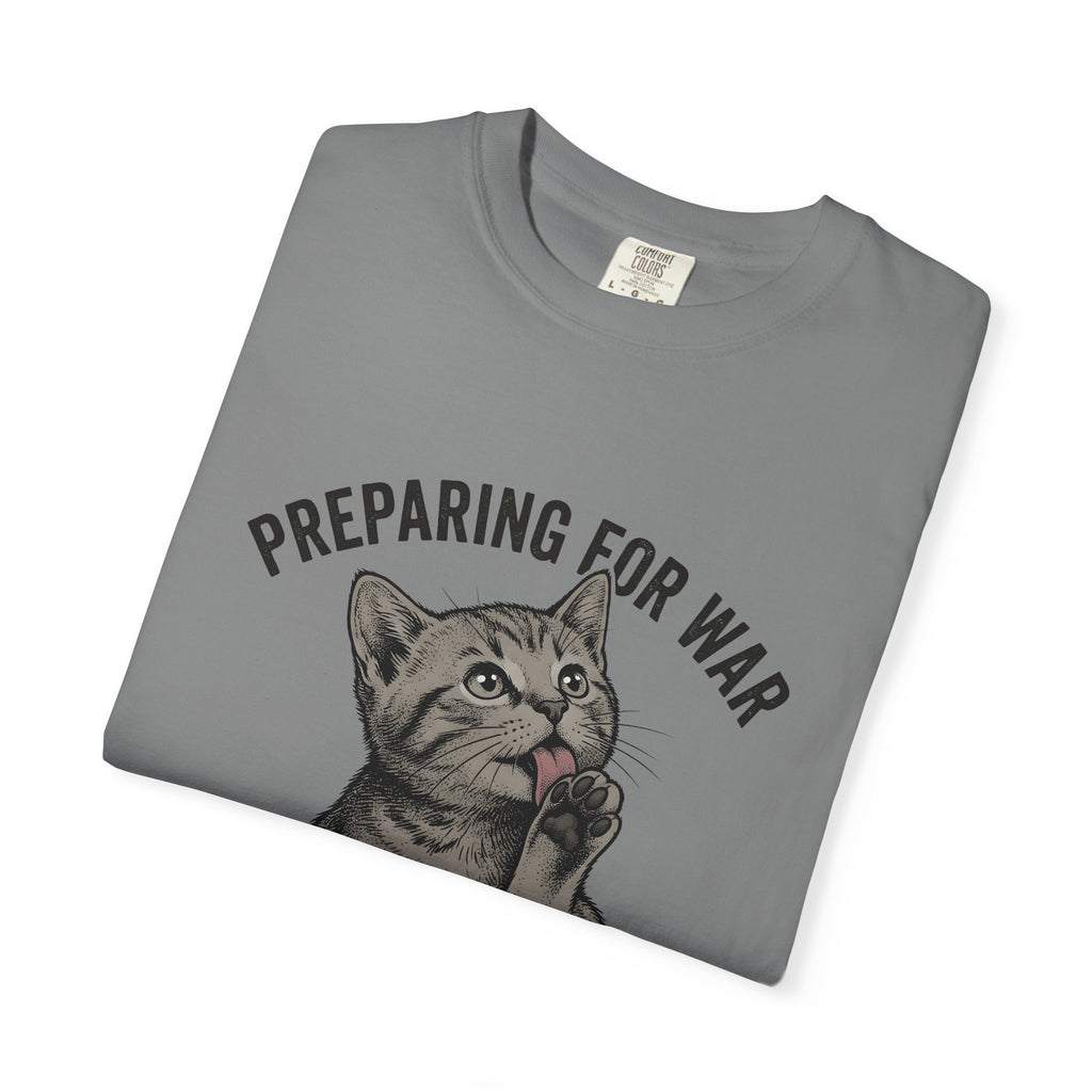 Striped Cat Cat Jokes Gift Sketch Tabby Cat Feline Fan Drawing Retro Claw T-Shirt