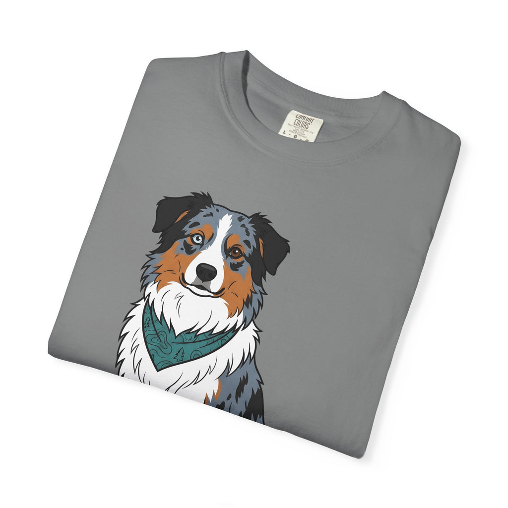 Australian Shepherd T-Shirt Dog Pet Gift Women Cartoon T-Shirt Blue Heeler T-Shirt Dog Fan Aussie Graphic Dog Design Vintage Bandana T-Shirt