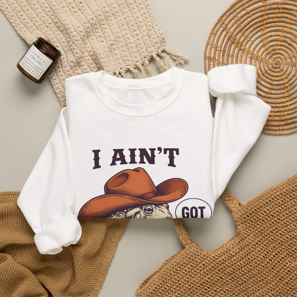 Ranch Frog Funny Critter Gift Classic Toad Humor Fan Retro Animal Doodle Talk Bubble Sweatshirt