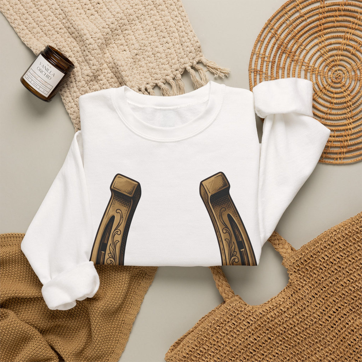 Horseshoe Sweatshirt Cowgirl Farm Gift Women Cowboy Sweatshirt Shoe Sweatshirt Rodeo Fan Western Sweatshirt Ranch Graphic Retro Flower Sweatshirt