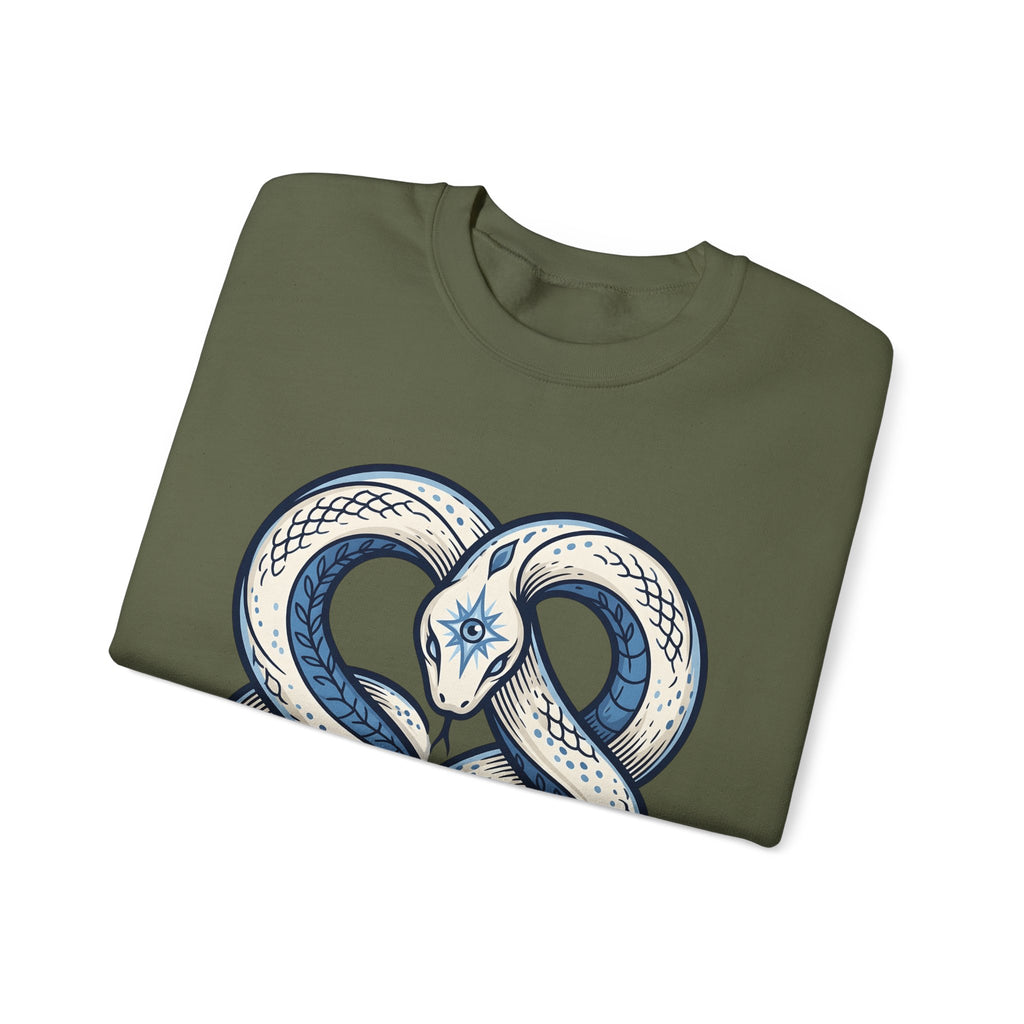 Magical Serpent Sweatshirt Boho Chic Mysticism Gift Women Primitive Sweatshirt Snake Sweatshirt Bohemian Fan Naive Sweatshirt Occult Graphic Body Art All