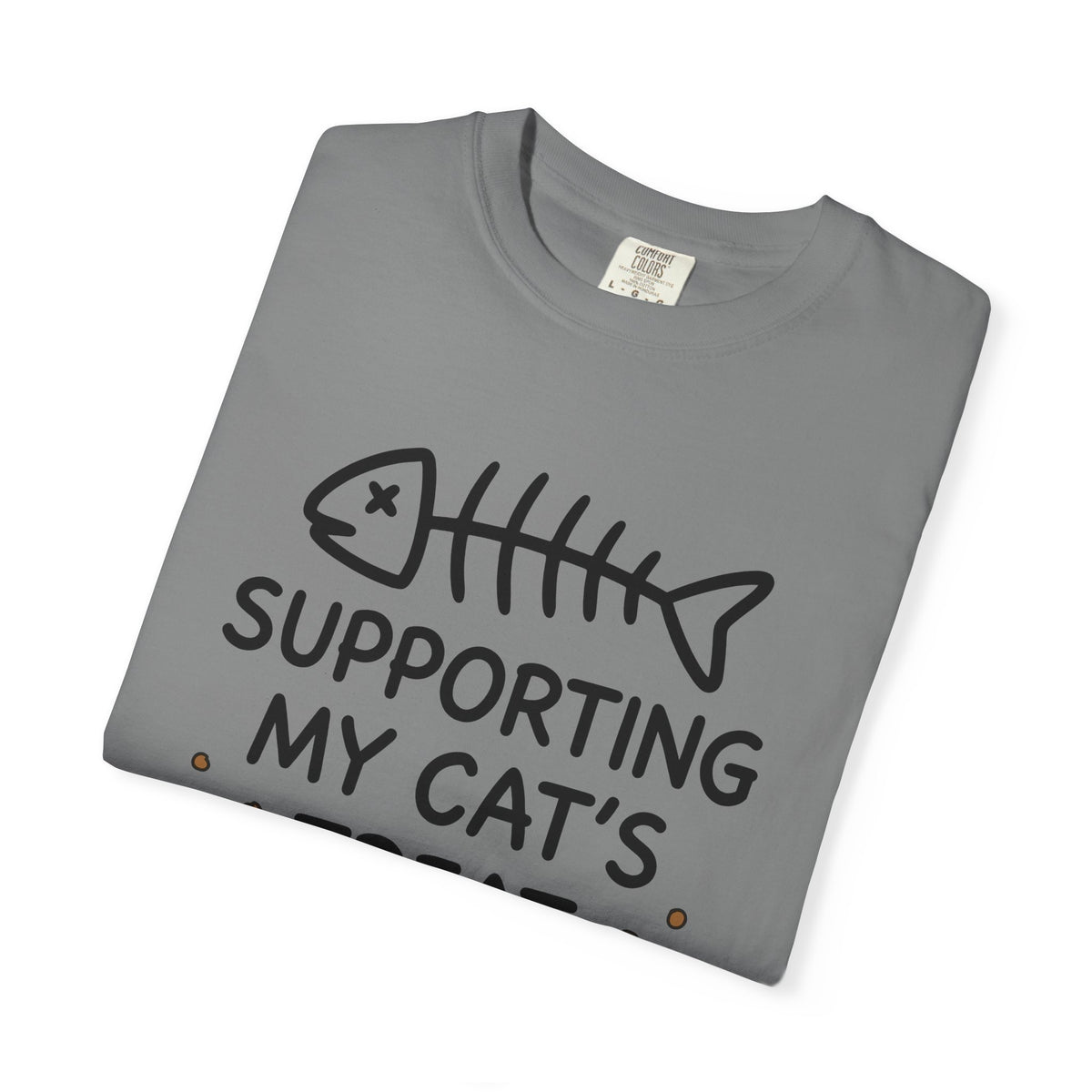 Fish Bone T-Shirt Cat Funny Gift Women Cute T-Shirt Fish Skeleton T-Shirt Cat Fan Fishy T-Shirt Humorous Graphic Sketch Cat Treats T-Shirt