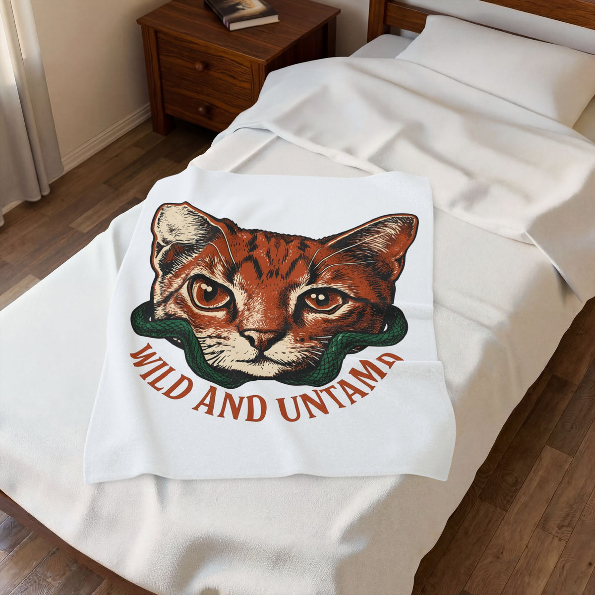 Kitten Face Blanket Cat Wildlife Gift Women Retro Blanket Kitten Blanket Cat Fan Feline Blanket Vintage Graphic Animal Illustration Sketch Serpent