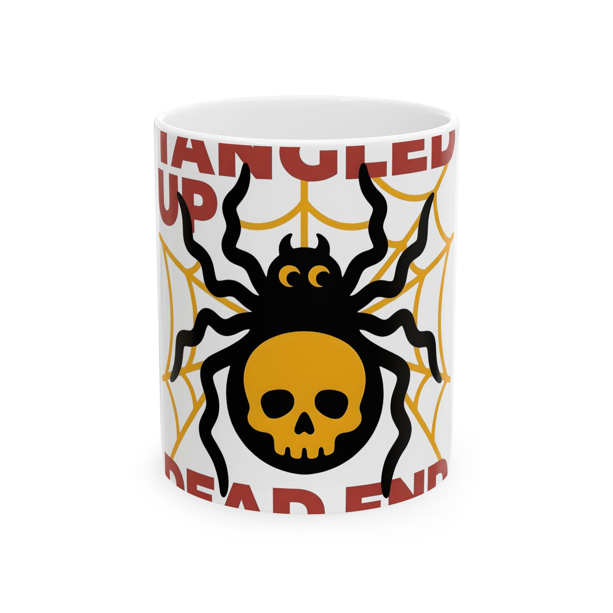 Spider Head Mug Halloween Horror Gift Women Graphic Design Mug Arachnid Mug Spooky Fan Macabre Graphic Mug Vintage Spider Web