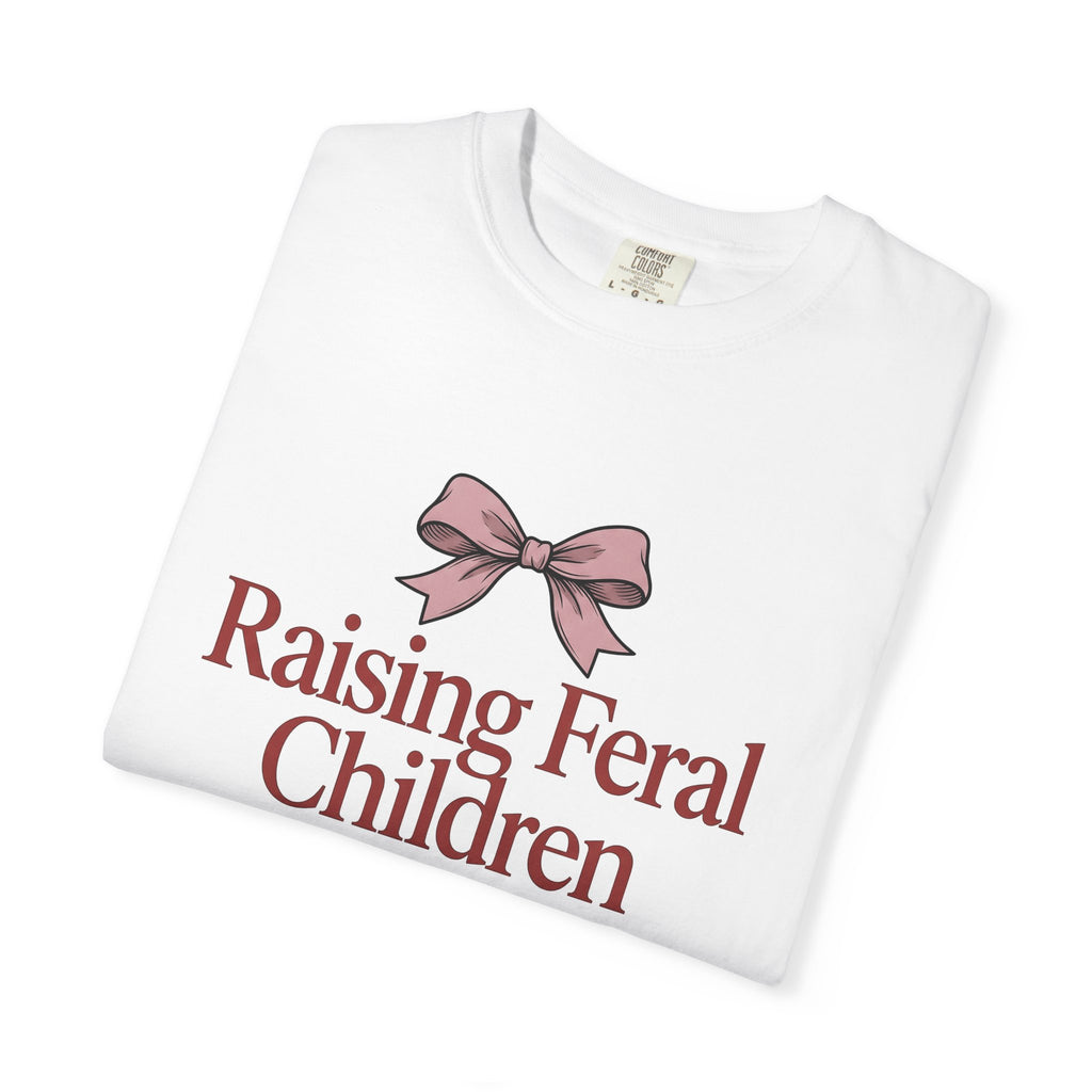 Pink Ribbons T-Shirt Moms Jokes Gift Women Fun T-Shirt Bows T-Shirt Motherhood Fan Cute T-Shirt Pun Graphic Retro Bow T-Shirt