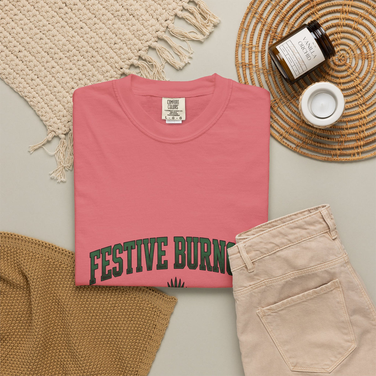 Palm Leaf Holiday Noel Gift Heavy Frond Christmas Fan Vintage Christmas Classic Seasonal Leaf T-Shirt