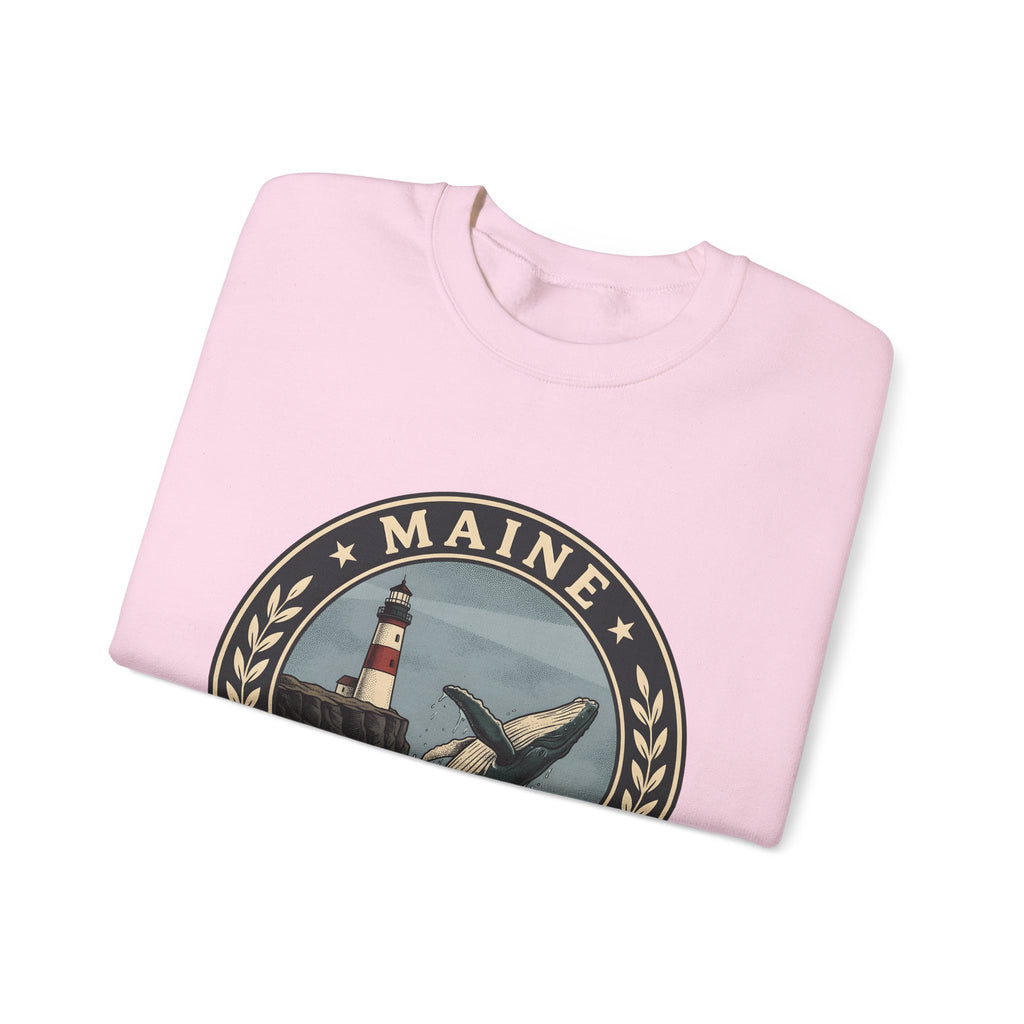 Whale Beacon Sweatshirt Maine Marine Gift Women Vintage Sweatshirt Whale Sweatshirt New England Enthusiast Distressed Sweatshirt Nautical Graphic Retro Sea