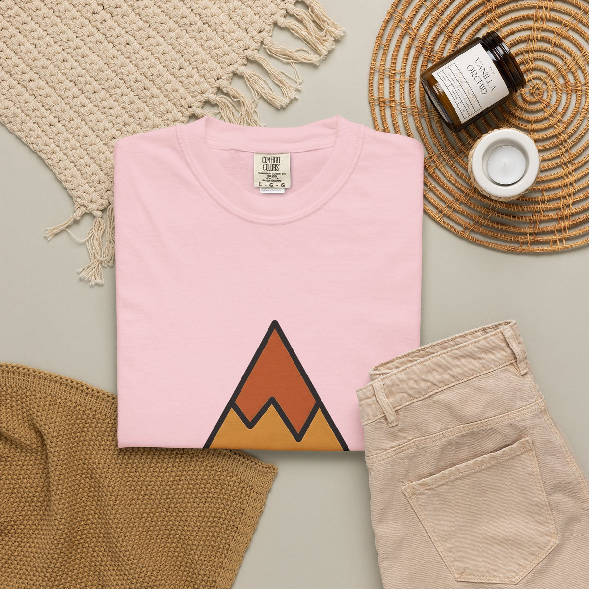Mountain Nature Outdoors Gift Minimalist Peak Wilderness Enthusiast Simple Adventure T-Shirt