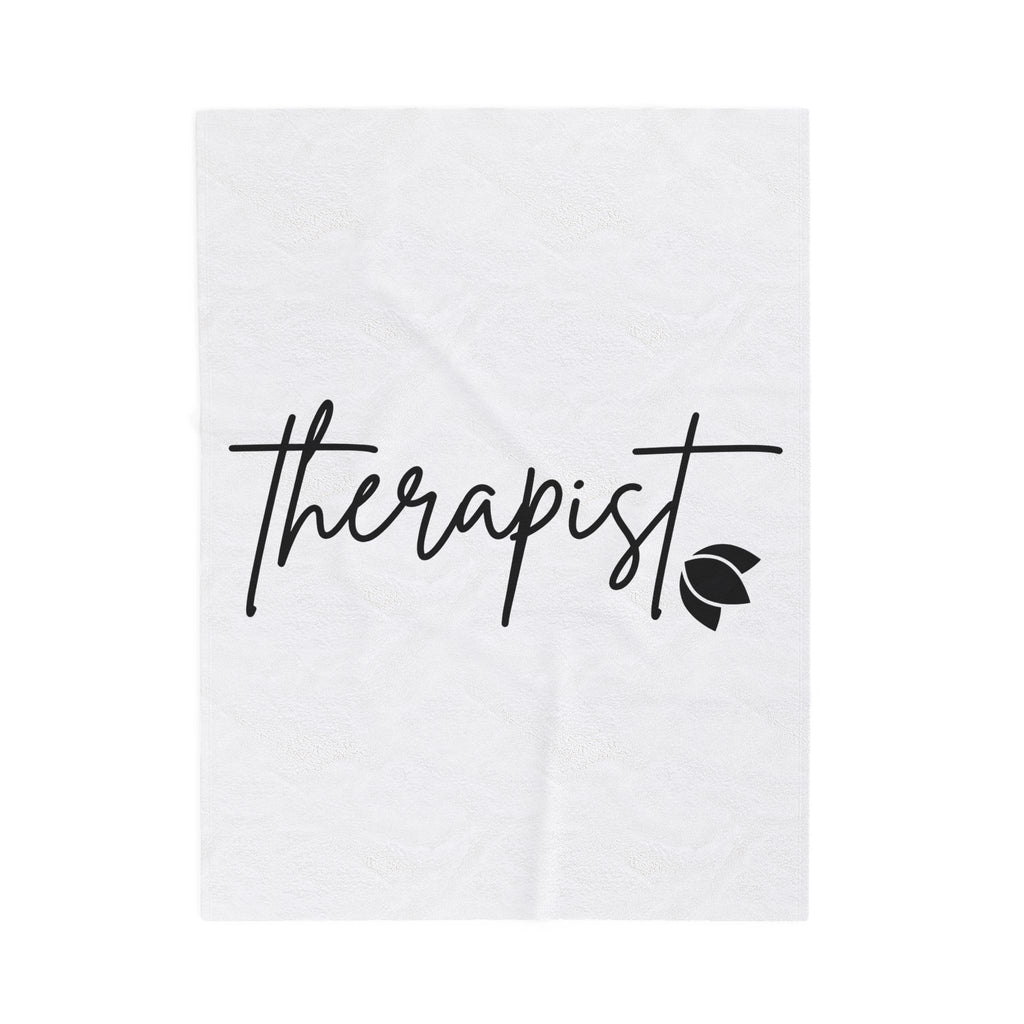 Therapist Word Art Blanket Therapist Wellness Gift Women Minimalist Blanket Counseling Typography Blanket Mental Health Enthusiast Simple Blanket