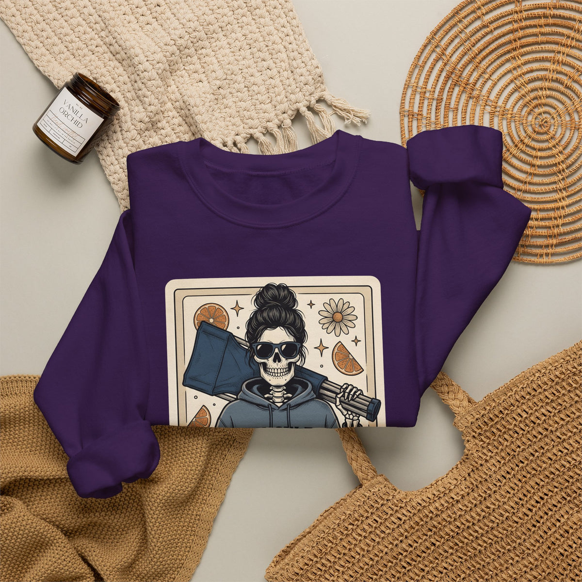 Skull Mom Sweatshirt Moms Athletics Gift Women Traditional Tattoo Sweatshirt Sugar Skull Sweatshirt Mother Enthusiast Tattooed Sweatshirt Sports Graphic