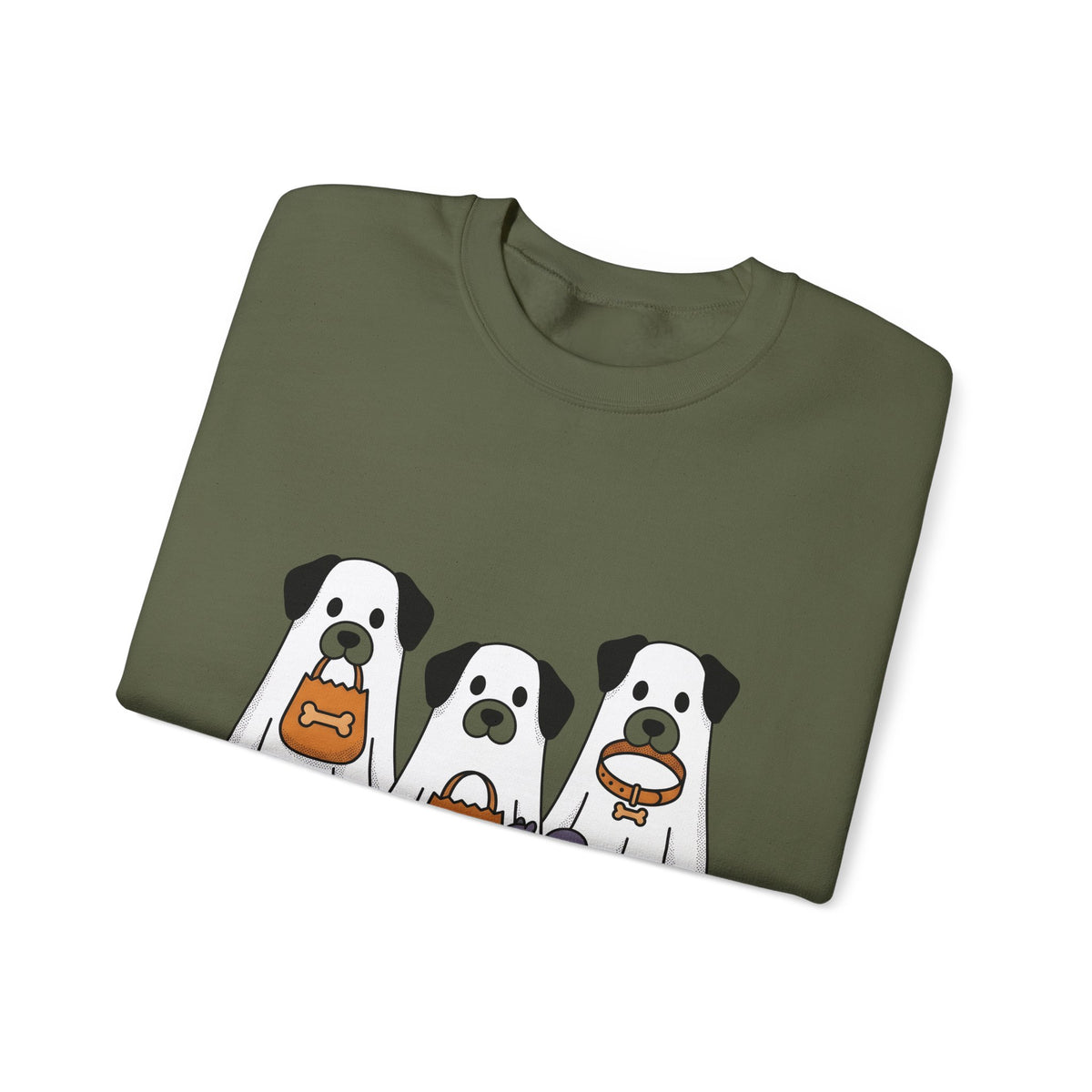 Phantom Puppies Halloween Pet Owner Gift Comic Ghost Dogs Spooky Fan Cartoon Dog Mom Sweatshirt