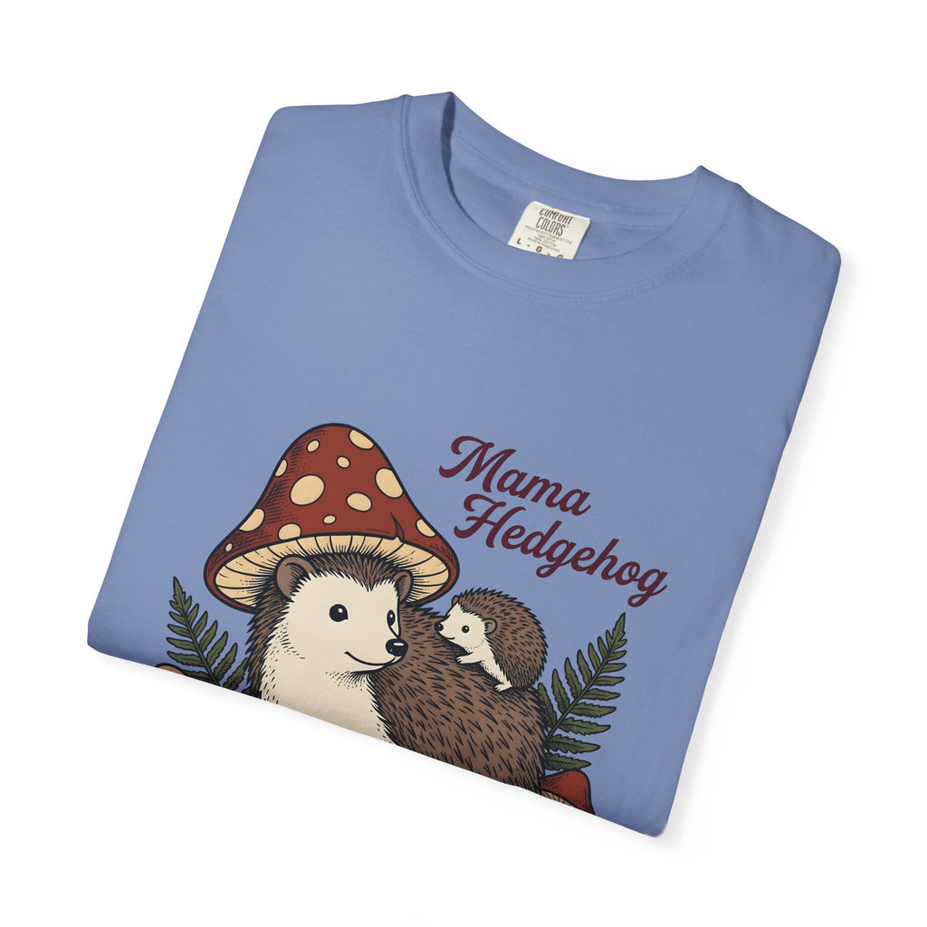 Hedgehog Group T-Shirt Moms Wildlife Gift Women Forest T-Shirt Porcupine T-Shirt Mother Fan Woodland T-Shirt Animal Graphic Retro Toadstools T-Shirt