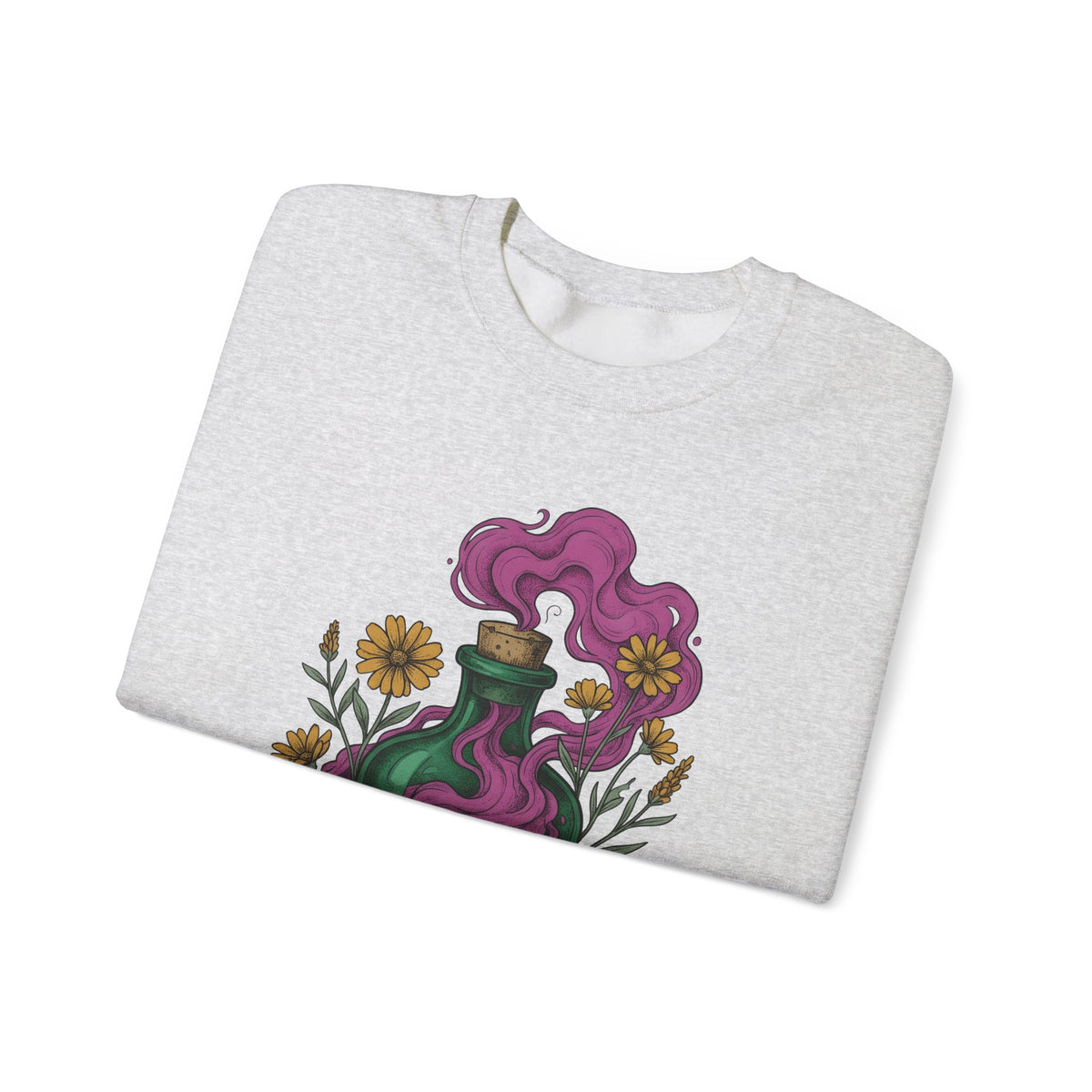 Elixir Flask Sweatshirt Halloween Magic Gift Women Cartoon Sweatshirt Potion Bottle Sweatshirt Spooky Fan Toon Sweatshirt Magical Graphic