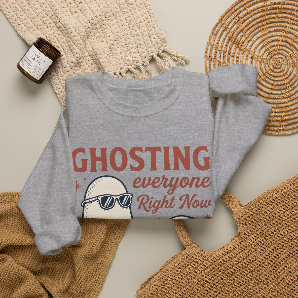 Apparition Eyewear Sweatshirt Halloween Fun Gift Women Rustic Sweatshirt Glasses Sweatshirt Horror Fan Spectacles Sweatshirt Amusement Graphic Traditional