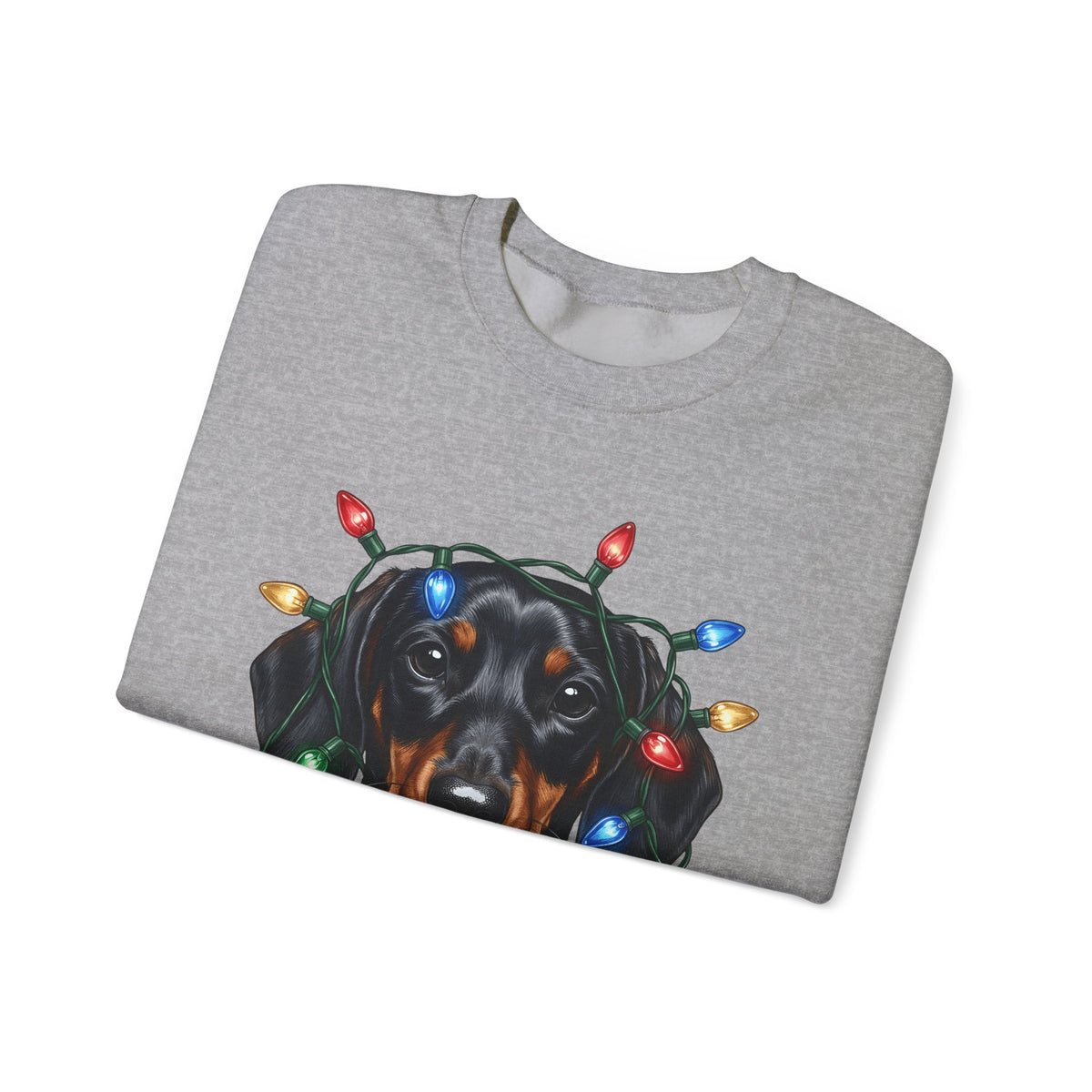 Dachshund Dog Sweatshirt Dog Holiday Gift Women Realistic Sweatshirt Wiener Dog Sweatshirt Dog Fan Photorealistic Sweatshirt Christmas Graphic Hand Drawn