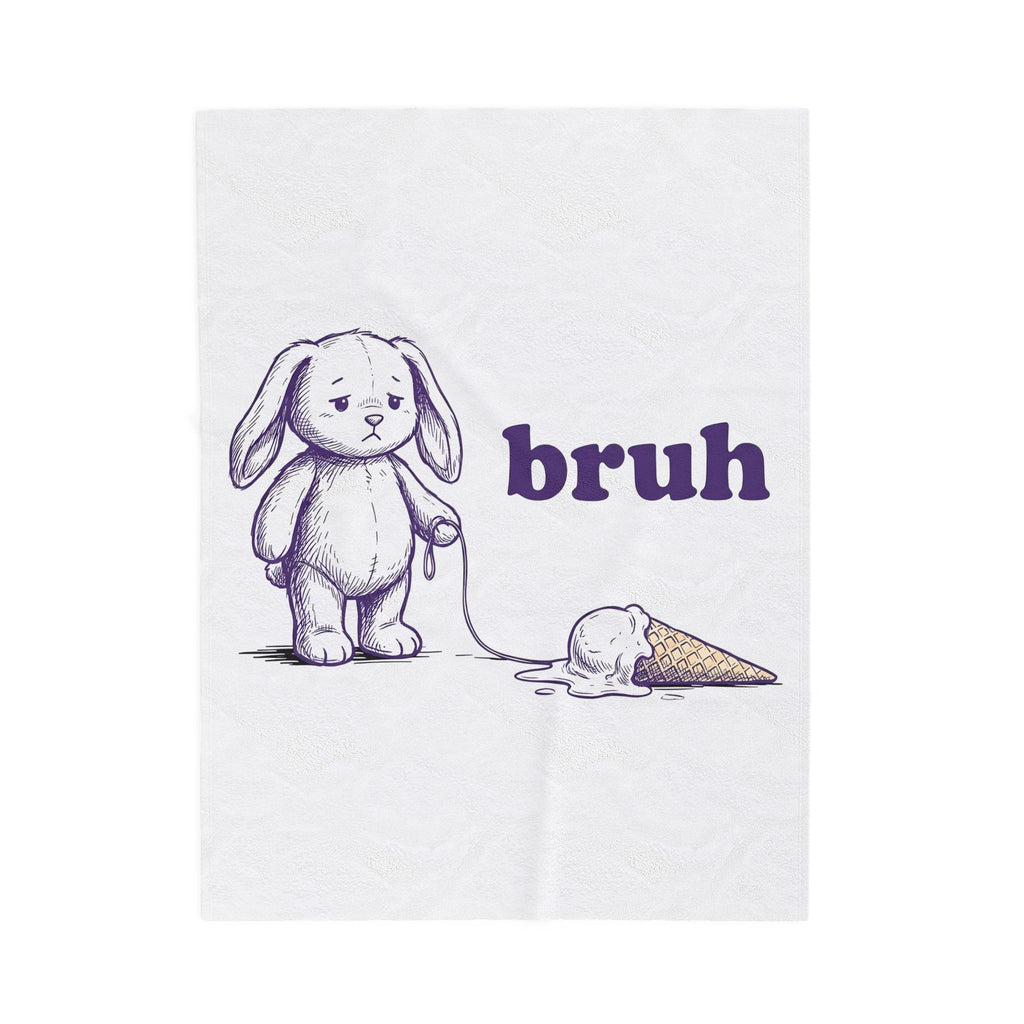 Upset Hare Blanket Funny Creatures Gift Women Cartoon Blanket Rabbit Blanket Humor Fan Comic Blanket Animal Graphic Classic Sweet Cone Blanket
