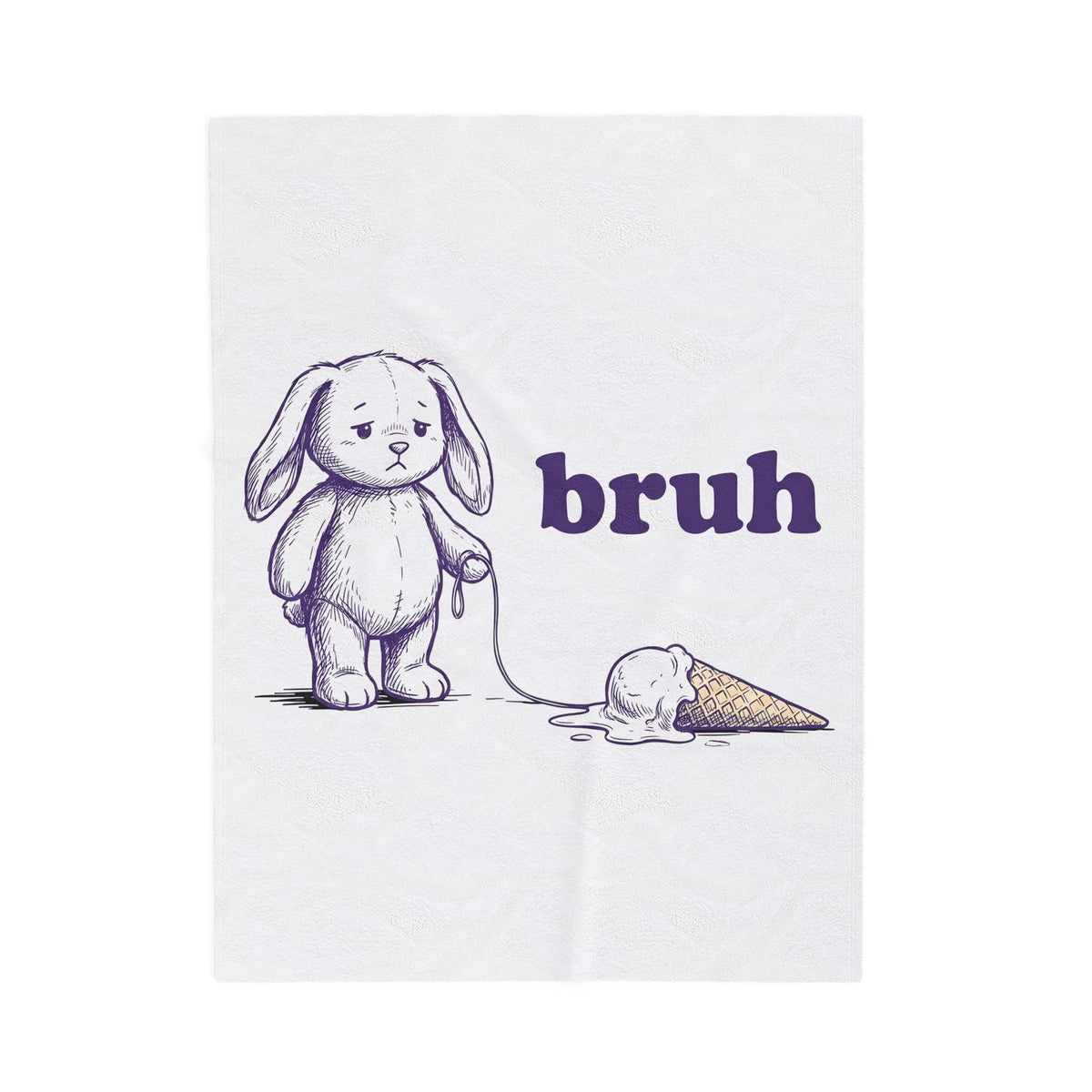 Upset Hare Blanket Funny Creatures Gift Women Cartoon Blanket Rabbit Blanket Humor Fan Comic Blanket Animal Graphic Classic Sweet Cone Blanket