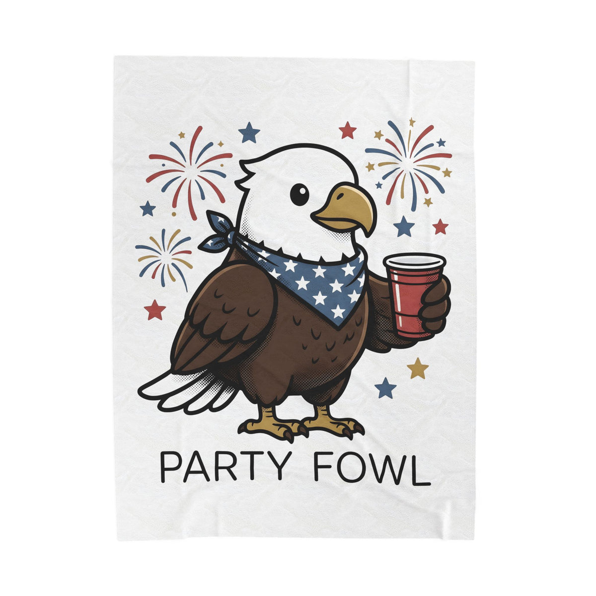 Bald Eagle Blanket 4th Of July Usa Gift Women Comic Blanket Eagle Blanket Independence Day Fan Cartoon Blanket American Graphic Vintage Fireworks