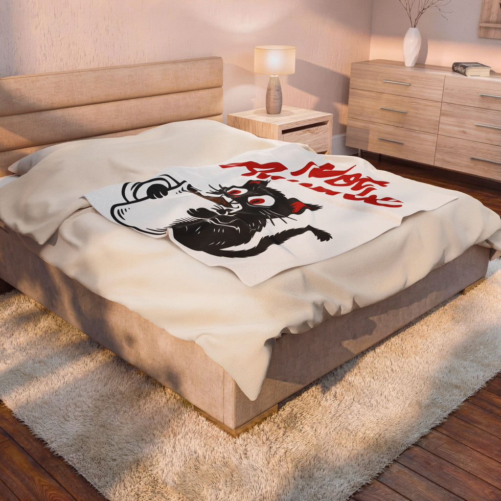Black Cat Coffee Cat Coffee Gift Cartoon Coffee Cat Fan Comic Caffeine Retro Coffee Blanket