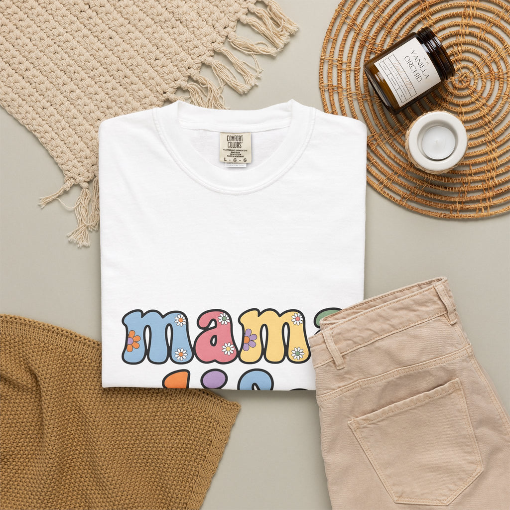 Bloom Typography T-Shirt Moms Relatives Gift Women Boho T-Shirt Typography T-Shirt Motherhood Enthusiast Bohemian T-Shirt Family Graphic Classic