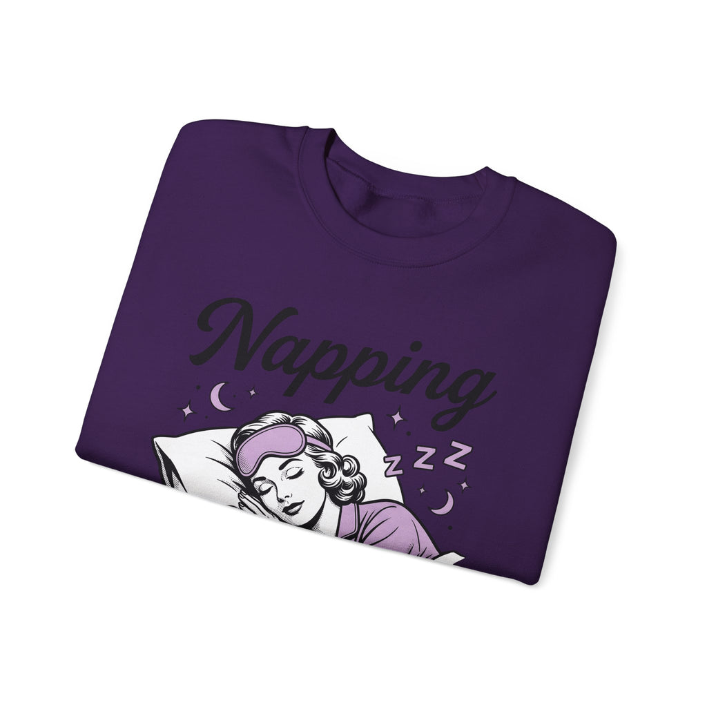 Sleeping Girl Sweatshirt Funny Bedtime Gift Women Antique Sweatshirt Slumbering Girl Sweatshirt Humor Fan Vintage Sweatshirt Sleep Graphic Classic Clock Sweatshirt