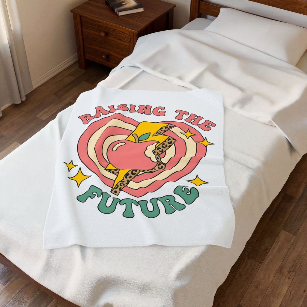 Love Apple Blanket Teachers Presents Gift Women Classic Blanket Apple Blanket Educator Enthusiast Vintage Blanket Present Graphic Present Graphic