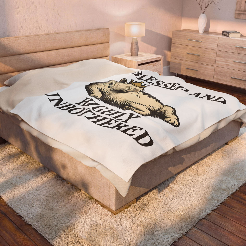 Capybara Crown Blanket Capybara Comedy Gift Women Classic Blanket Crown Blanket Rodent Fan Retro Blanket Humor Graphic Doodle Beast Blanket