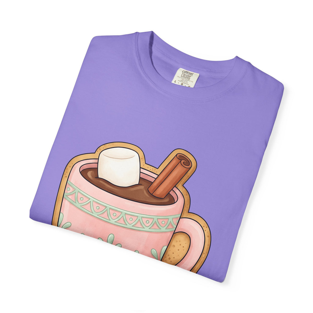 Cozy Hot Cocoa Christmas Comfort Gift Delightful Hot Chocolate Winter Fan Charming Cartoon T-Shirt