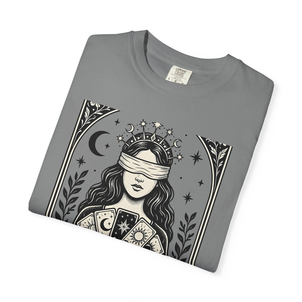 Tarot Card Reader T-Shirt Boho Chic Spiritual Gift Women Mystical T-Shirt Fortune Teller T-Shirt Bohemian Enthusiast Esoteric Graphic Spiritual