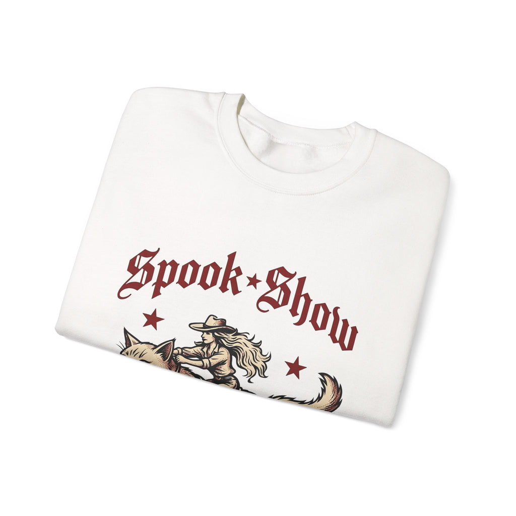 Cowgirl Kitten Halloween Rodeo Gift Farmhouse Kitten Horror Fan Rustic Rodeo Nostalgic Twinkles Sweatshirt