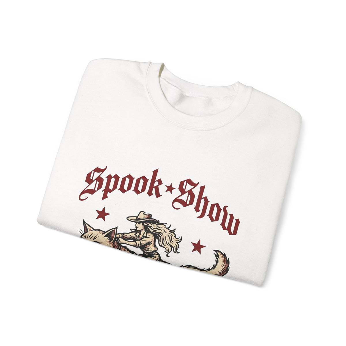 Cowgirl Kitten Halloween Rodeo Gift Farmhouse Kitten Horror Fan Rustic Rodeo Nostalgic Twinkles Sweatshirt