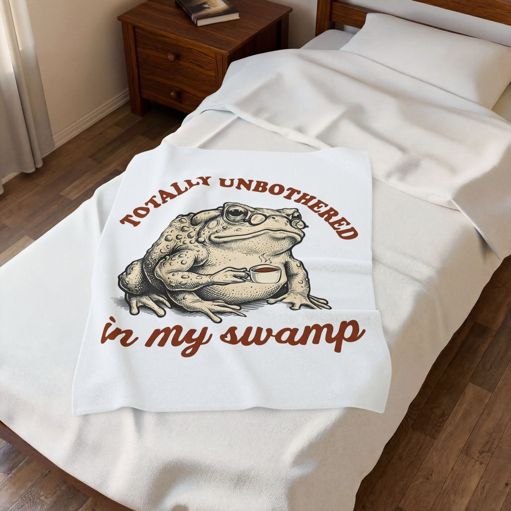 Toad Coffee Blanket Funny Animal Gift Women Vintage Blanket Coffee Blanket Humor Fan Retro Blanket Creature Graphic Hand Drawn Glasses Blanket