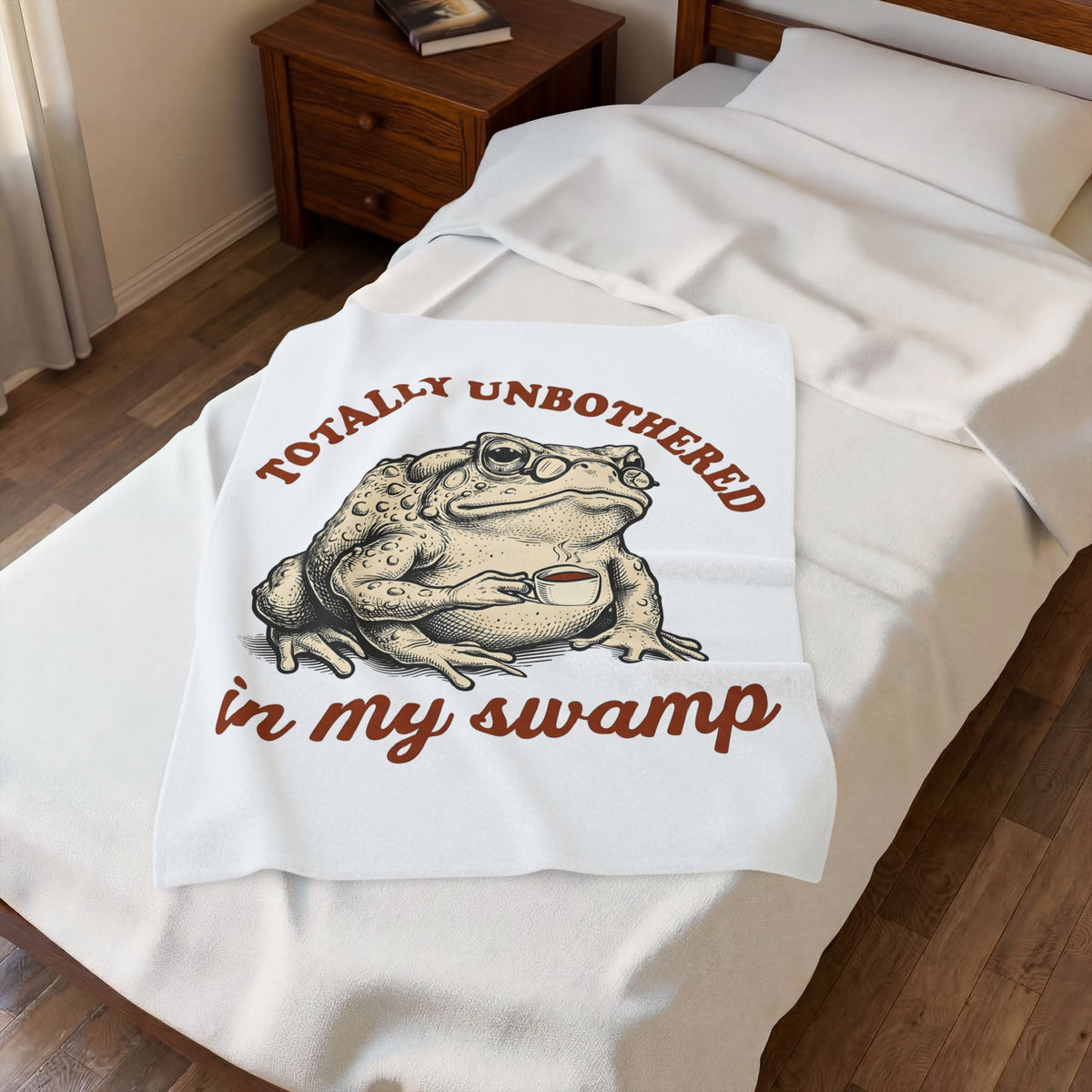 Toad Coffee Blanket Funny Animal Gift Women Vintage Blanket Coffee Blanket Humor Fan Retro Blanket Creature Graphic Hand Drawn Glasses Blanket
