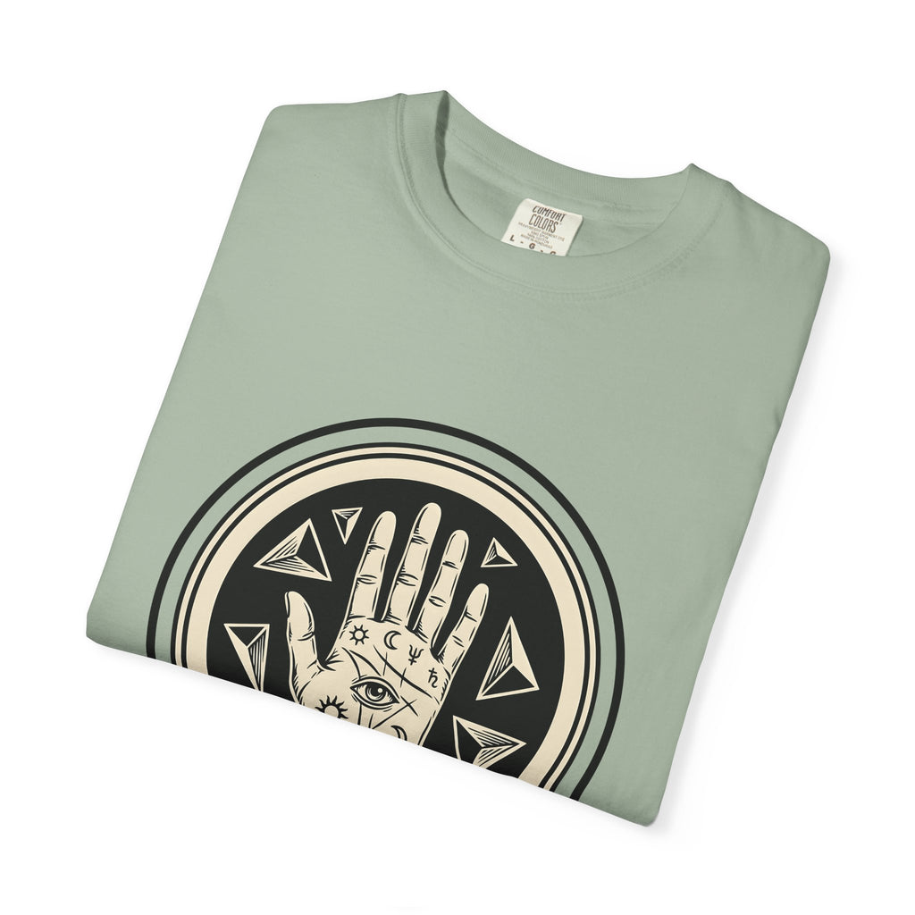 Enchanted Hand T-Shirt Mystical Esoteric Gift Women Folk T-Shirt Magical Hand T-Shirt Occult Fan Primitive T-Shirt Mystical Graphic Antique Polygon