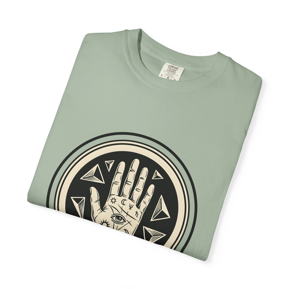 Enchanted Hand T-Shirt Mystical Esoteric Gift Women Folk T-Shirt Magical Hand T-Shirt Occult Fan Primitive T-Shirt Mystical Graphic Antique Polygon