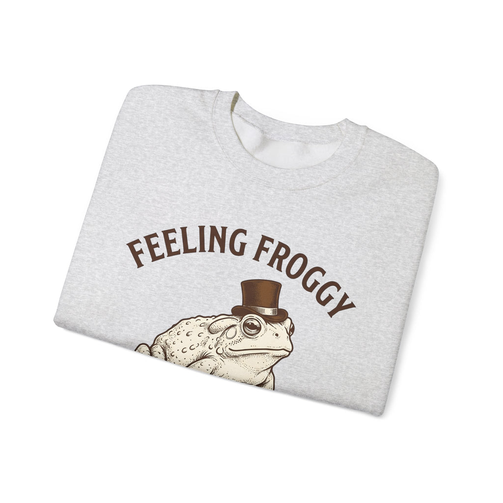 Toad Top Hat Sweatshirt Funny Animal Gift Women Vintage Sweatshirt Frog Sweatshirt Humor Fan Retro Sweatshirt Creature Graphic Hand Drawn Animal Humor Sweatshirt