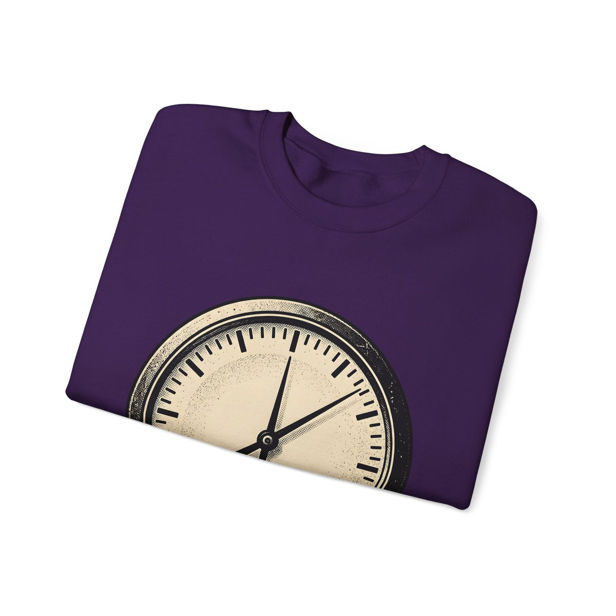 Analog Clock Sweatshirt Sports Encouragement Gift Women Aged Sweatshirt Timepiece Sweatshirt Athlete Fan Vintage Sweatshirt Motivational Graphic Clean Clock