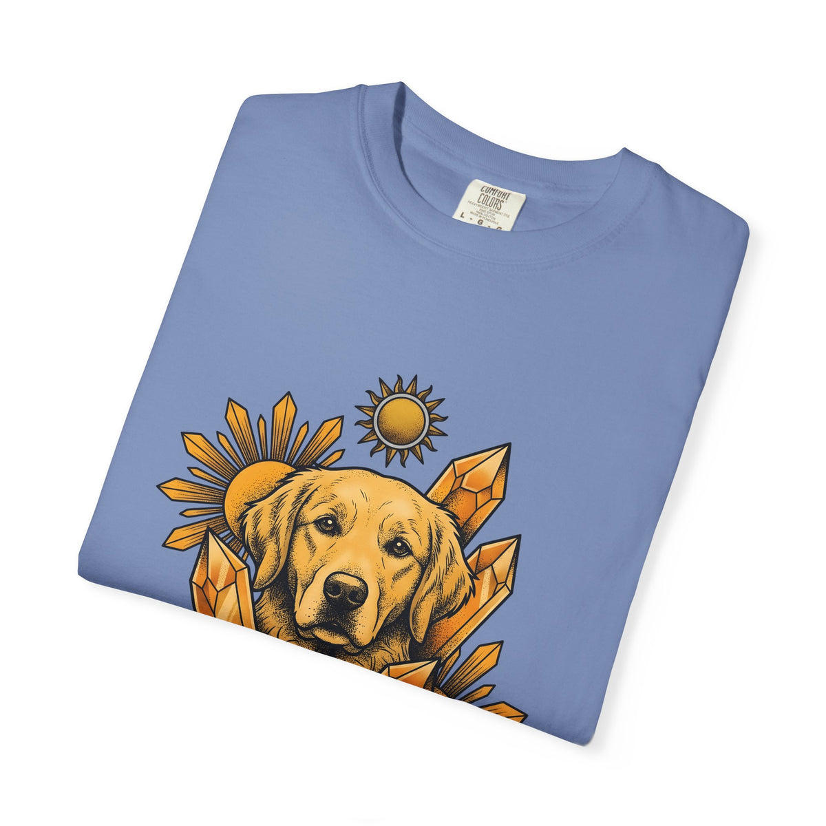 Golden Retriever T-Shirt Dog Sunlight Gift Women Bohemian T-Shirt Retriever T-Shirt Dog Fan Puppy T-Shirt Sunshine Graphic Retro Crystals T-Shirt