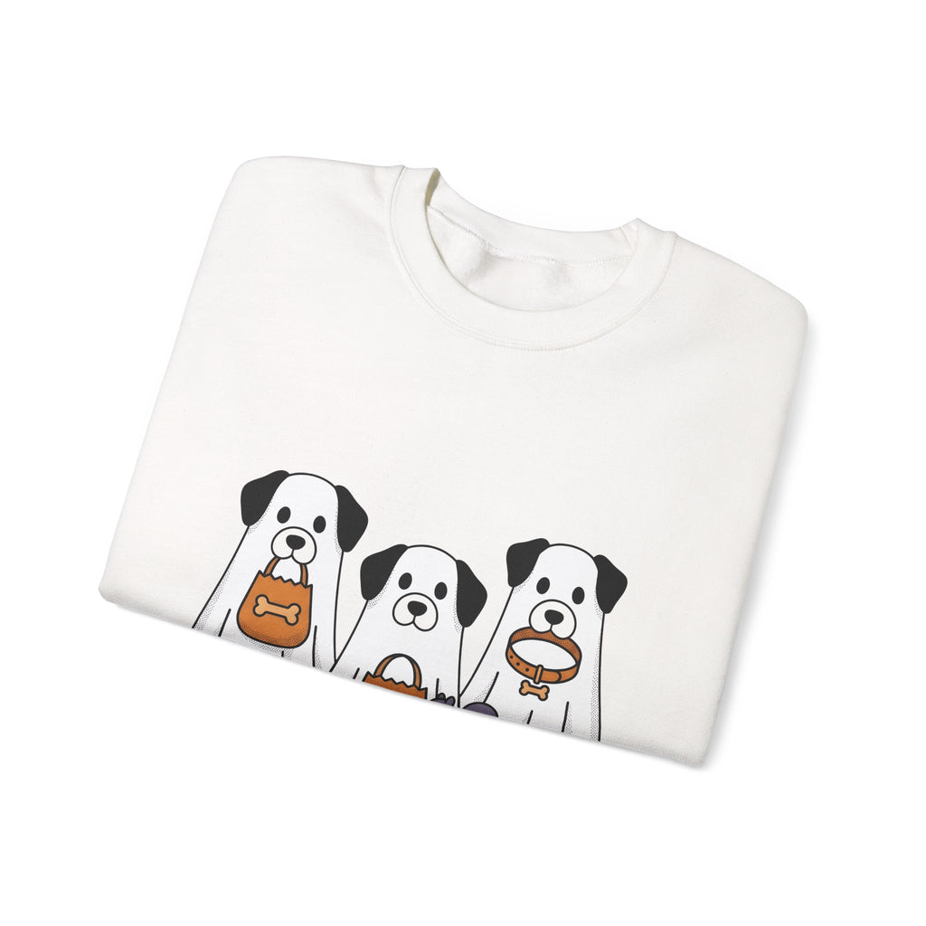 Phantom Puppies Halloween Pet Owner Gift Comic Ghost Dogs Spooky Fan Cartoon Dog Mom Sweatshirt