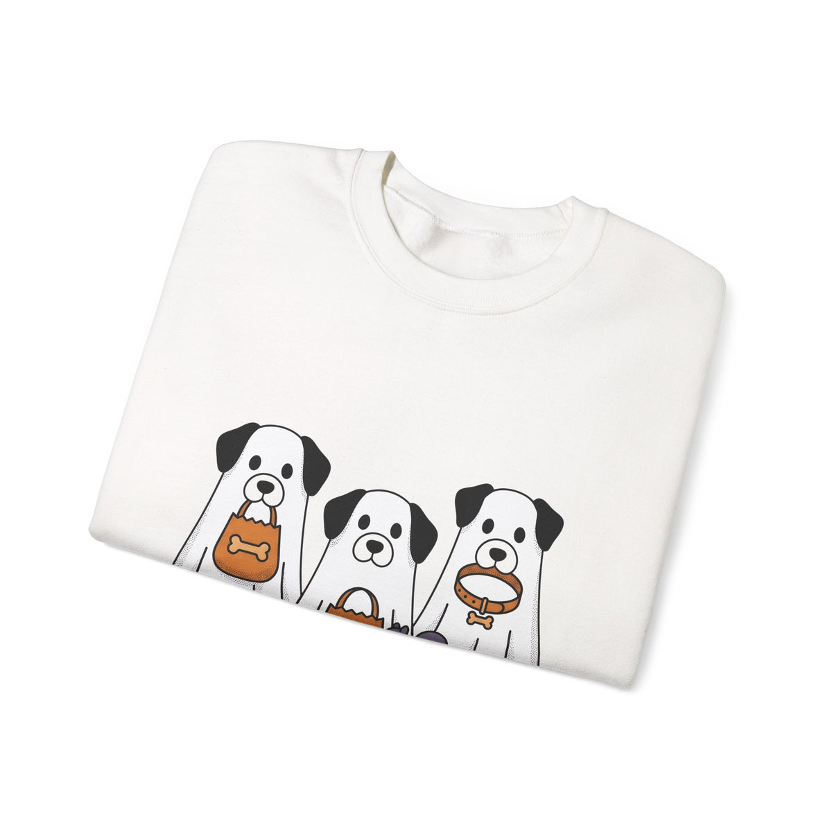 Phantom Puppies Halloween Pet Owner Gift Comic Ghost Dogs Spooky Fan Cartoon Dog Mom Sweatshirt