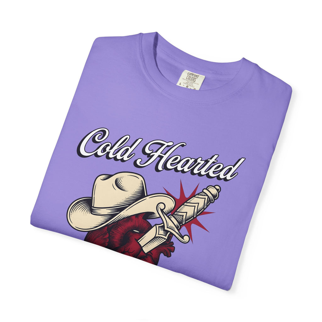 Heart Cowboy Hat T-Shirt Cowgirl Western Gift Women Tattoo T-Shirt Cowboy Hat T-Shirt Rodeo Fan Tattooed T-Shirt Country Graphic Vintage Dagger