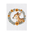 Fawn Boho Chic Forest Gift Sketch Deer Bohemian Fan Drawing Woods Pastel Flower Crown Blanket