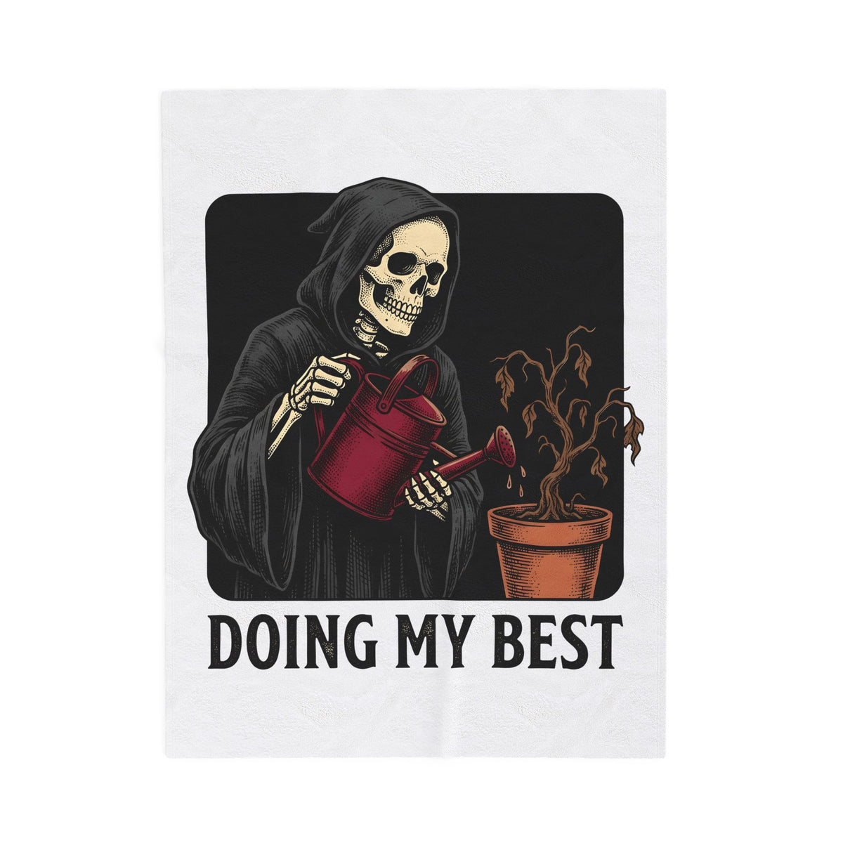 Dark Reaper Blanket Boho Chic Spooky Gift Women Retro Blanket Grim Reaper Blanket Bohemian Fan Vintage Blanket Horror Graphic Throwback Flower