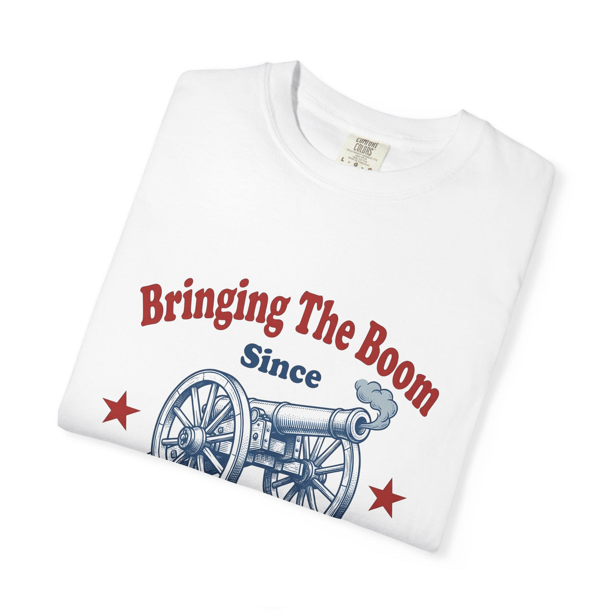 Cannon Illustration T-Shirt 4th Of July America Gift Women Retro T-Shirt Artillery T-Shirt Fireworks Fan Vintage T-Shirt Patriotic Graphic Sketch