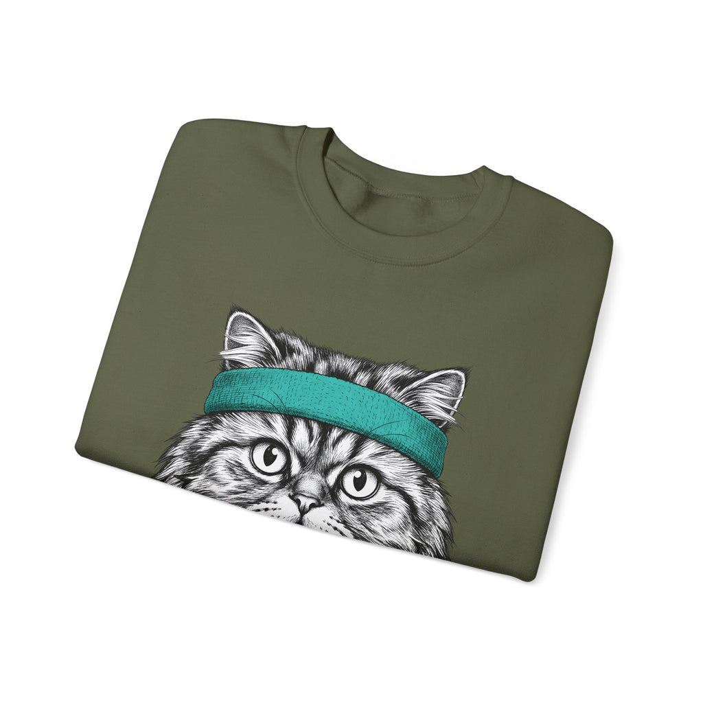 Striped Cat Sweatshirt Cat Pet Supplies Gift Women Doodle Sweatshirt Tabby Cat Sweatshirt Cat Fan Feline Sweatshirt Pet Accessories Graphic Minimalist Headwrap