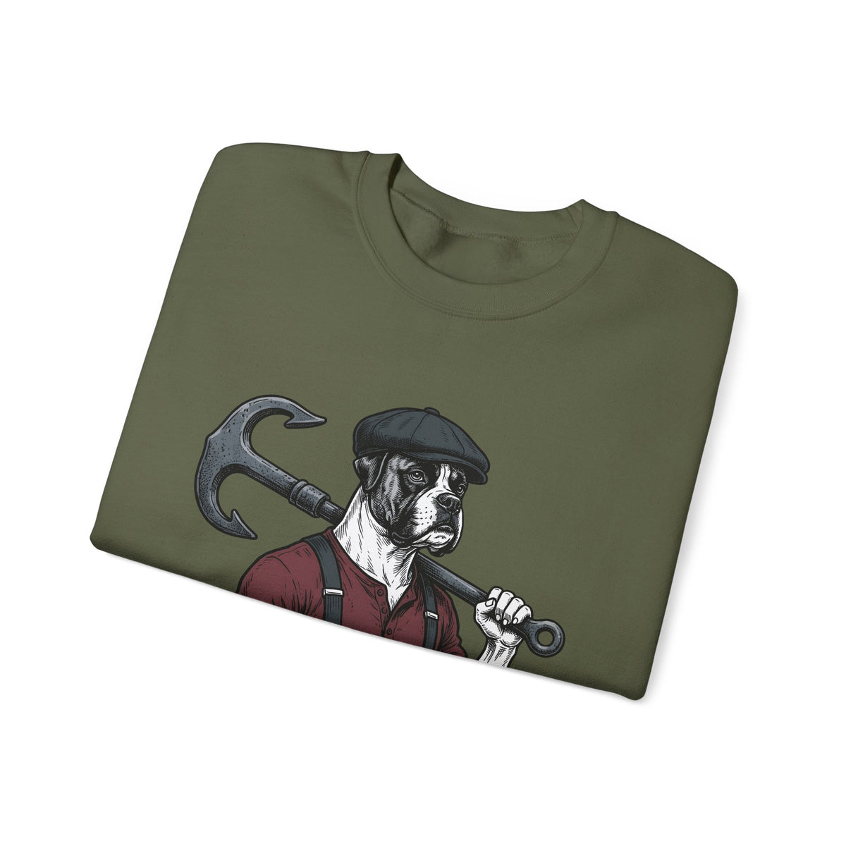Boxer Hound Sweatshirt Dog Craftsman Gift Women Classic Sweatshirt Hound Dog Sweatshirt Dog Fan Vintage Sweatshirt Artisan Graphic Doodle Flat Hat Sweatshirt